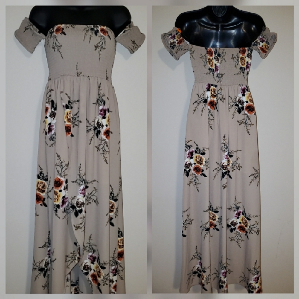 High low flower dress